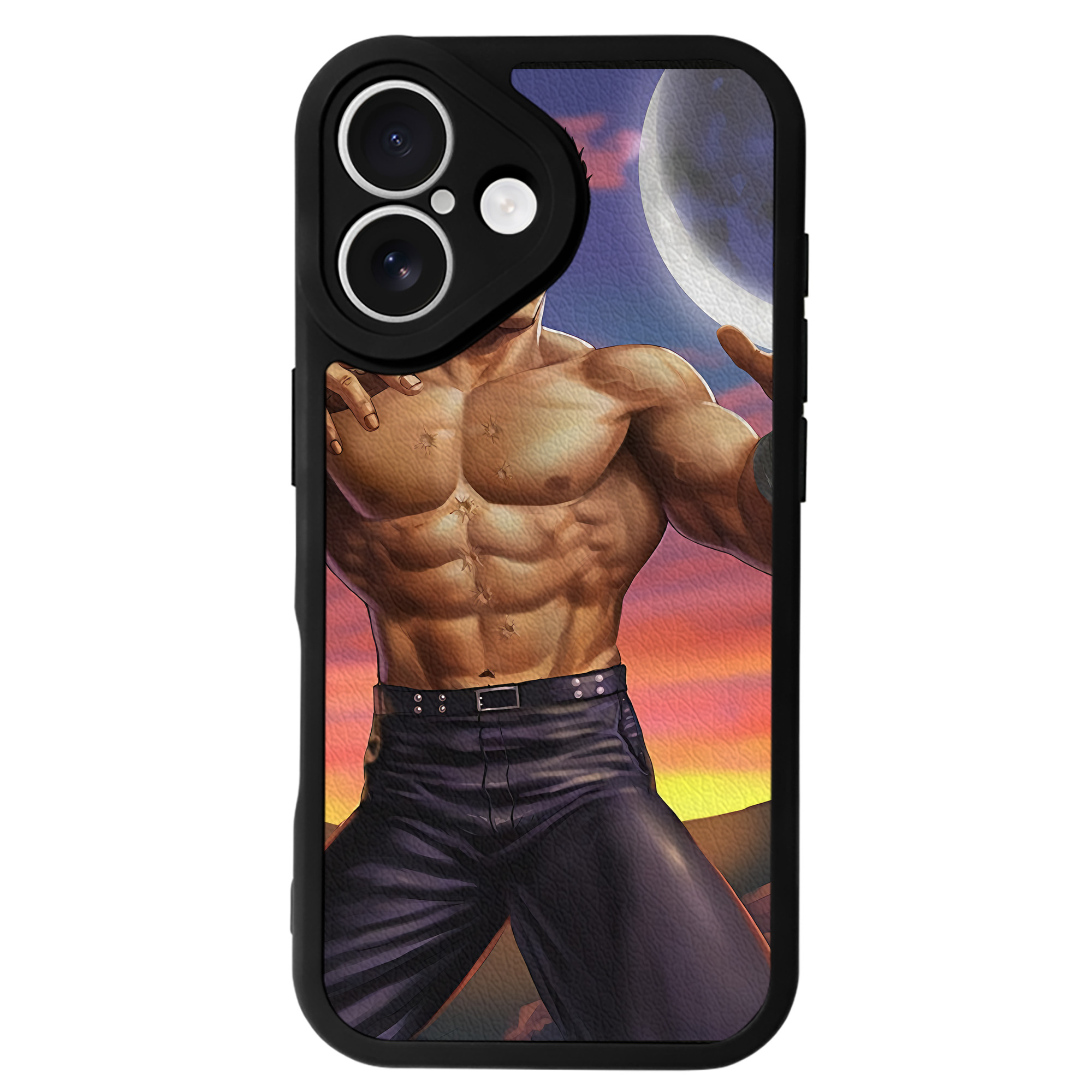 （画像用） 北斗の拳 Fist of the North Star 【iPhone 16シリーズ対応】シリコンスマホケース（レザー調） 材質：シリコン